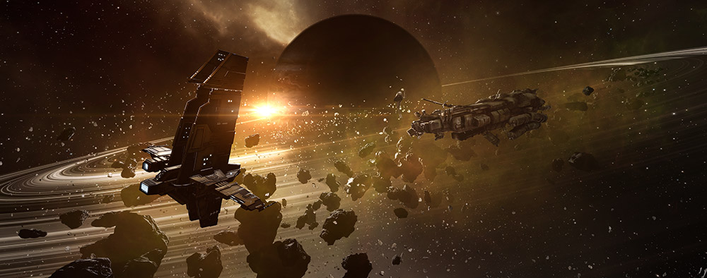 Heron in an asteroid belt